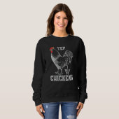 Sweatshirt Oui, Je Parle Au Poulet (Devant entier)