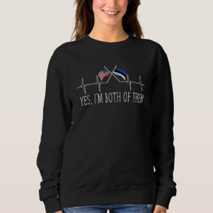 Sweatshirt Oui, je suis les deux, moitié américain, moitié es