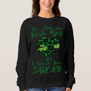 Sweatshirt Oui, je suis une fille irlandaise, je parle couram