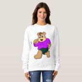 Sweatshirt Ours à la course (Devant entier)