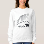 Sweatshirt Ours (AK) brun de Kodiak de l'Alaska - logo noir (Devant)