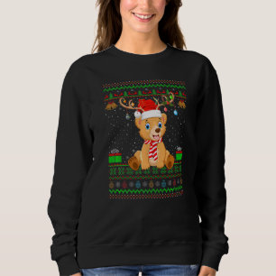 Sweatshirt Ours Animal Santa Chapeau Correspondant Ours laid