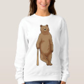 Sweatshirt Ours au baseball avec batte de baseball (Devant)