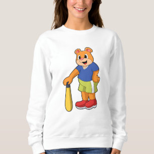 Sweatshirt Ours au baseball avec batte de baseball
