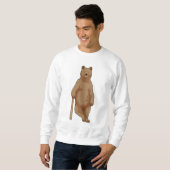 Sweatshirt Ours au baseball avec batte de baseball (Devant entier)