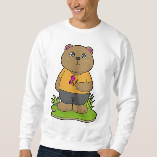 Sweatshirt Ours aux fleurs (Devant)