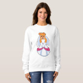 Sweatshirt Ours avec robe de mariée et voile (Devant entier)
