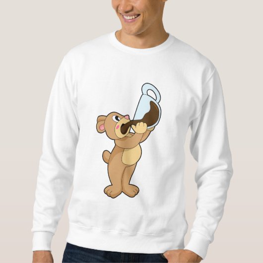 Sweatshirt Ours avec Tasse de Café (Devant)