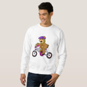 Sweatshirt Ours avec vélo et casque (Devant entier)