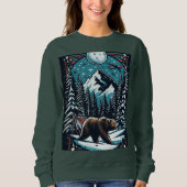 Sweatshirt Ours Brown En Hiver (Devant)