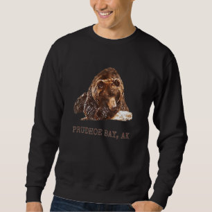 Sweatshirt Ours Brun Grizzly De Prudhoe Bay Dans La Neige Ala