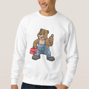 Sweatshirt Ours comme artisan avec boîte à outils