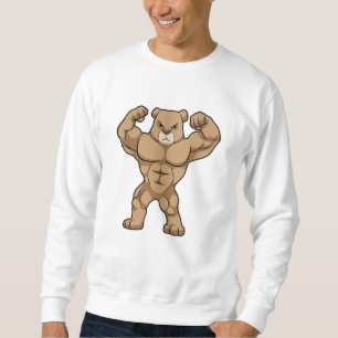 Sweatshirt Ours comme Bodybuilder avec de grands Muscles