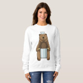 Sweatshirt Ours comme cuire avec pot de Cuisine (Devant entier)