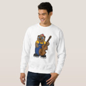Sweatshirt Ours comme musicien avec guitare (Devant entier)