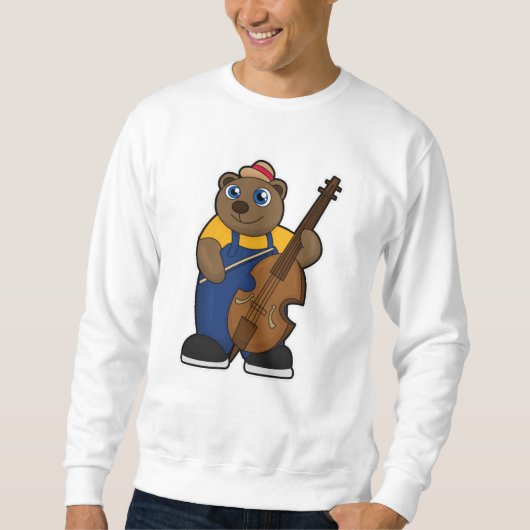 Sweatshirt Ours comme musicien avec guitare (Devant)
