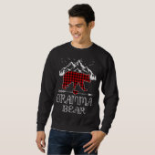 Sweatshirt Ours de grammaire Rouge Buffle Plaid Ours de grand (Devant entier)