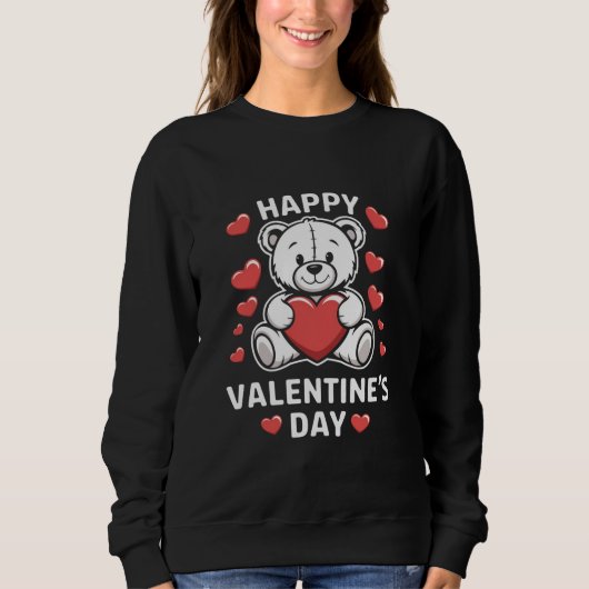 Sweatshirt Ours de la Saint-Valentin Bonne journée (Devant)