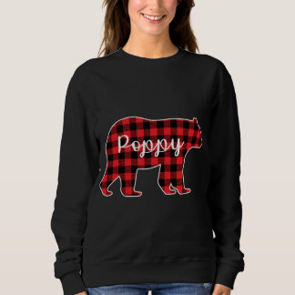 Sweatshirt Ours de Pavot Rouge Plaid Famille Correspondant No