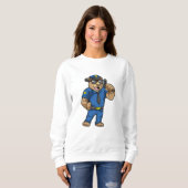 Sweatshirt Ours en tant qu'agent de police en uniforme de pol (Devant entier)