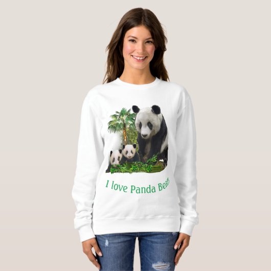Sweatshirt Ours et petits panda (Devant entier)