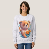 Sweatshirt Ours floral (Devant entier)