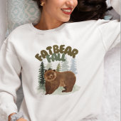 Sweatshirt Ours gras Chute, Pins Arbres Bois Aquarelle Bois D