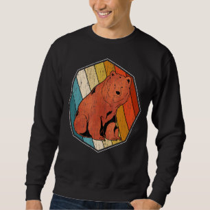 Sweatshirt Ours grizzli rétro Ours sauvage de la forêt Ours a