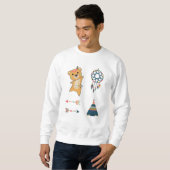 Sweatshirt Ours Indien Jaune Fashing Teddy Feather (Devant entier)