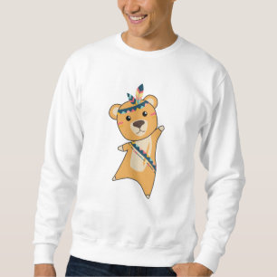 Sweatshirt Ours Jaune Indien Fashant Teddy Plumes mignonnes