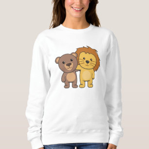 Sweatshirt Ours Lion Zoo Animaux mignons Enfants