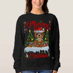 Sweatshirt Ours Lover Noël Éclairage Père Noël Ours Noël