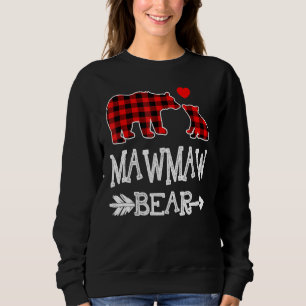 Sweatshirt Ours Mawmaw, Ours Grand-Mère Plaid De Buffalo Roug