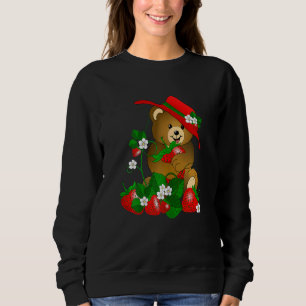 Sweatshirt Ours Ours Ours Teddy fraises fraises
