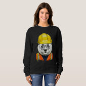 Sweatshirt Ours Panda Géant Ouvrier de Construction Panda (Devant entier)