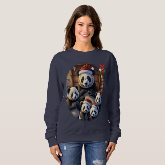 Sweatshirt Ours Pandas (Devant entier)
