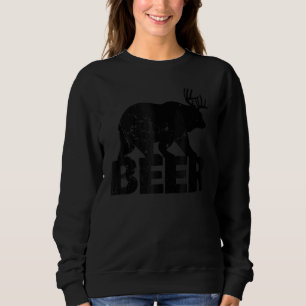 Sweatshirt Ours Plus Cerf Égale Bière Vintage Boisson