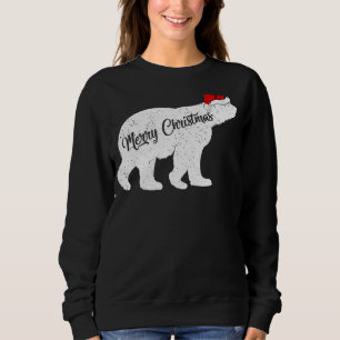 Sweatshirt Ours polaire Amoureux des animaux Xmas Santa Hat O