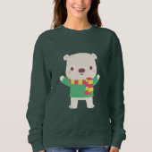 Sweatshirt Ours polaire de Noël mignon (Devant)