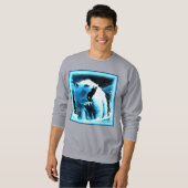 Sweatshirt "Ours Polaire En Colère" Belle Peinture. Commandez (Devant entier)