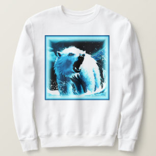 Sweatshirt "Ours Polaire En Colère" Belle Peinture. Commandez