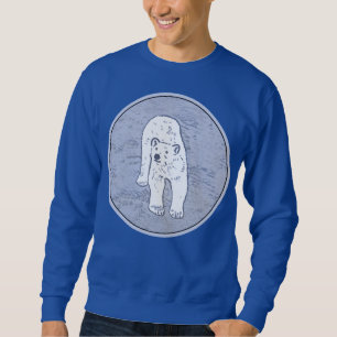 Sweatshirt Ours polaire sur la peinture sur glace - Art origi