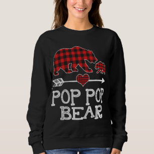 Sweatshirt Ours Pop Pop Pop Rouge Un Cube Correspondant Buffl