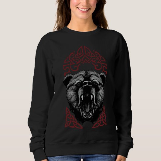 Sweatshirt Ours Viking Rugissant (Devant)