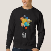 Sweatshirt Outer space planets love spaceman  balloon spacema (Devant)