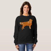 Sweatshirt Outline Golden Retriever (Devant entier)
