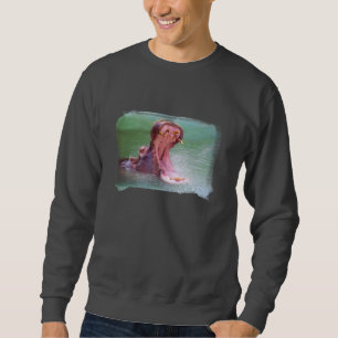 Sweatshirt ouvert de bouche d'hippopotame