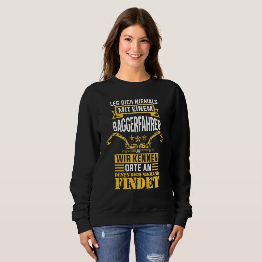 Sweatshirt Ouvrier de construction de Digger Digger (Devant entier)