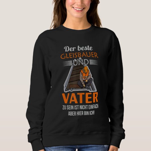 Sweatshirt Ouvrier de la construction de voies ferrées employ (Devant)