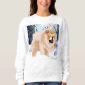 Sweatshirt OVER THE RIVER Red Chow chemise tous les styles (Devant)